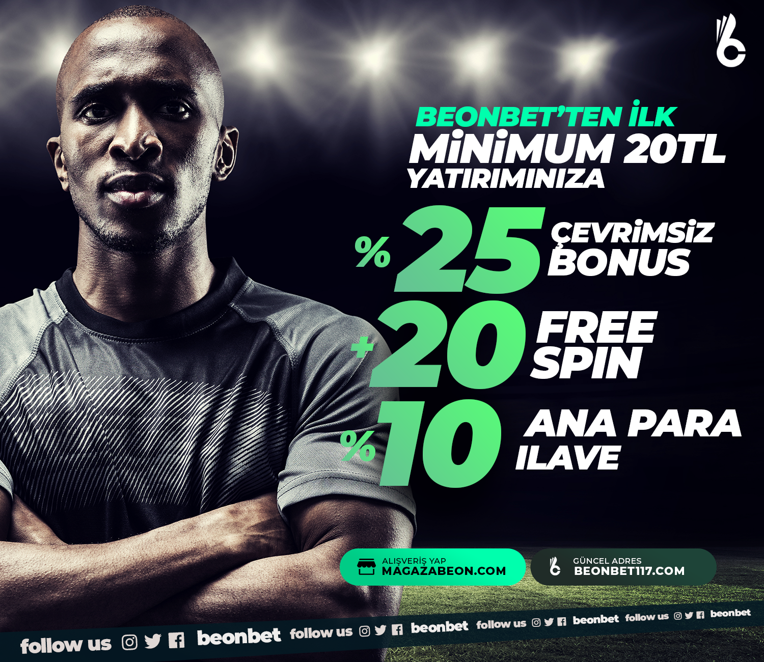 beonbet %25 çevrim şartsız bonus