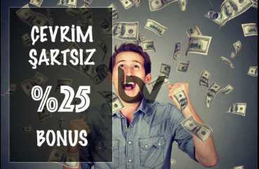 çevrim şartsız %25 bonus