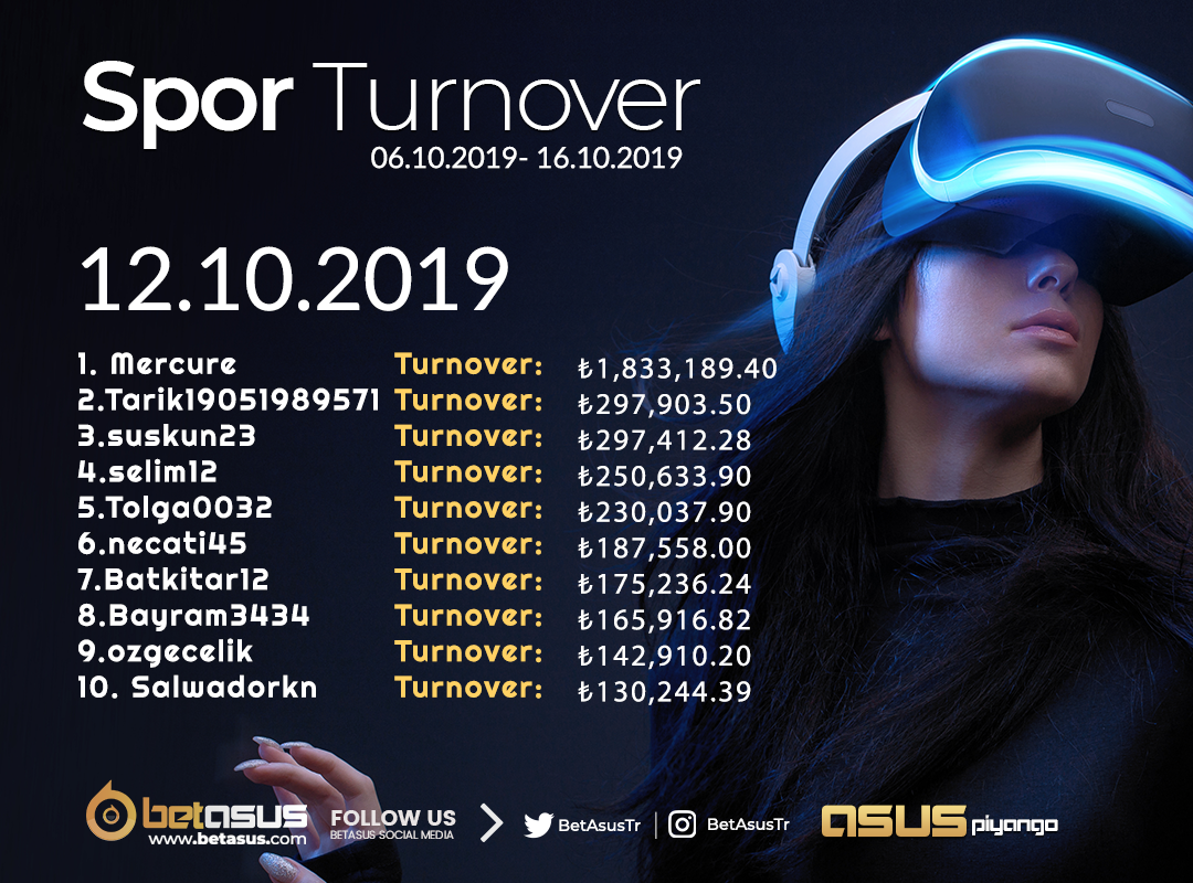 Asus turnover spor yarışması kazananlar