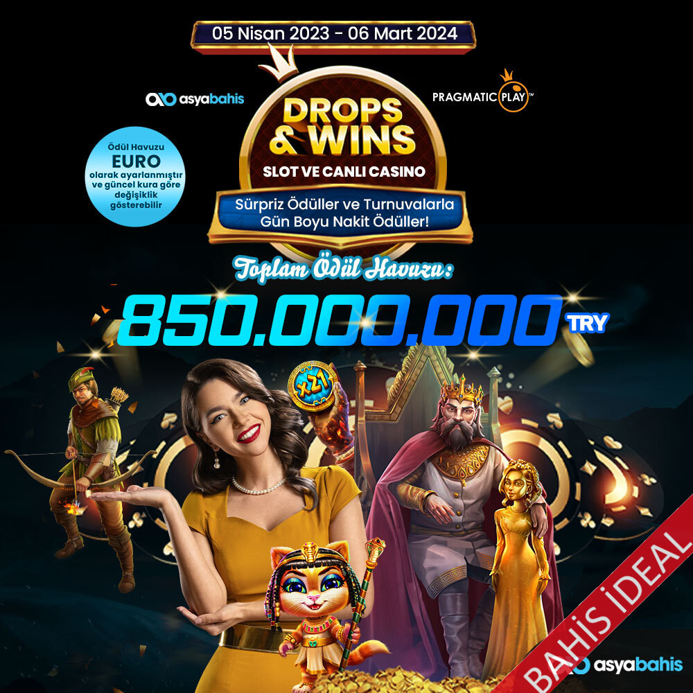 Asyabahis Drops & Wins Slot & Canlı Casino Turnuvaları Ödül Havuzu 850.000.000 TRY.jpg