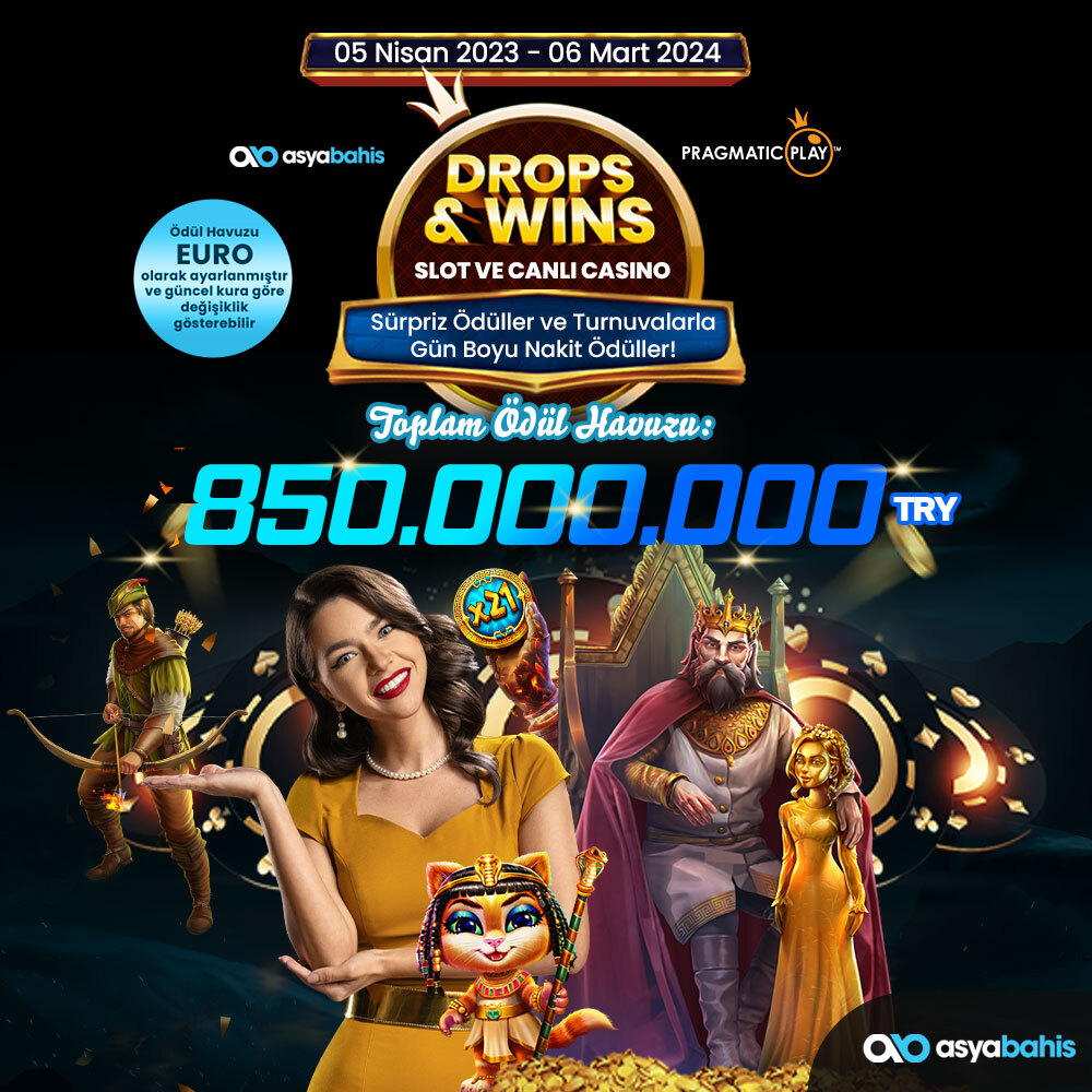 Asyabahis Drops & Wins Slot & Canlı Casino Turnuvaları Ödül Havuzu 850.000.000 TRY.jpg