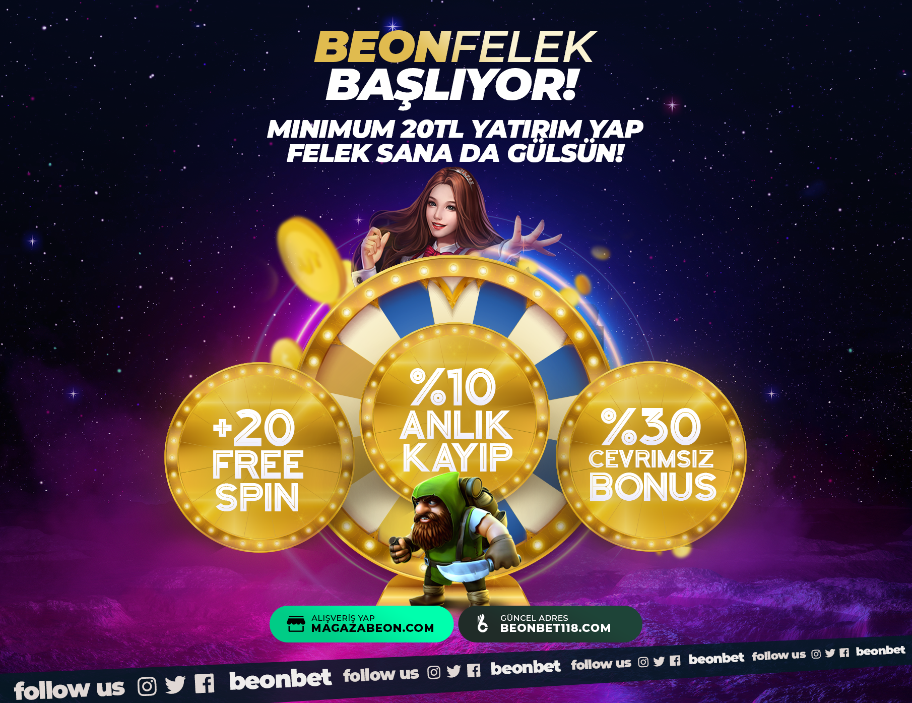 beonbet çarkıfelek bonusu