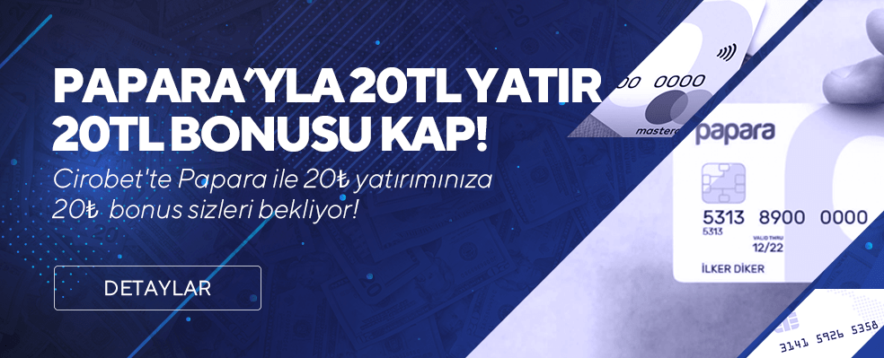 Cirobet 20 tl yatırıma 20 tl bonus