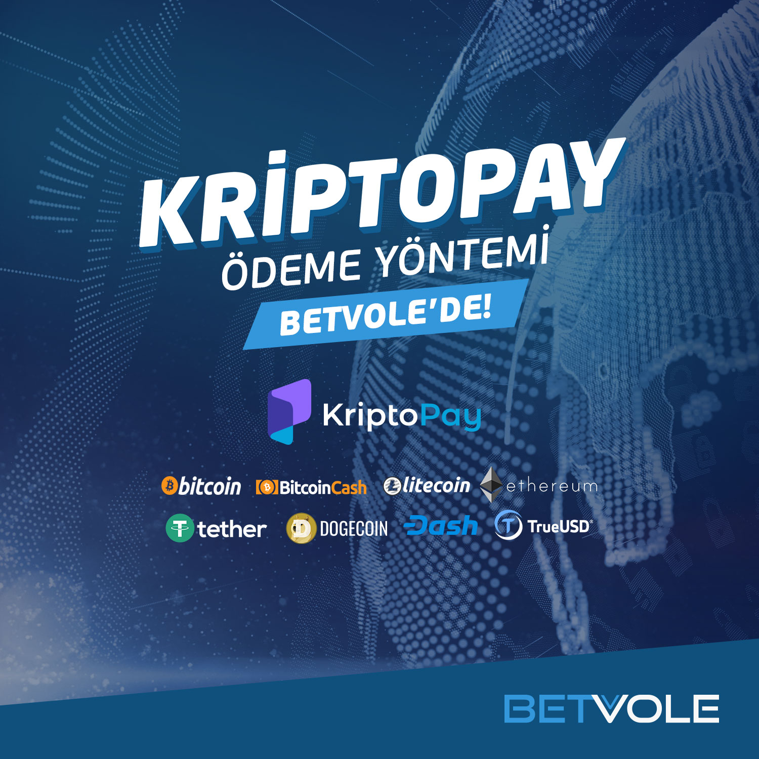 betvole kriptopay ödeme yöntemi aktif