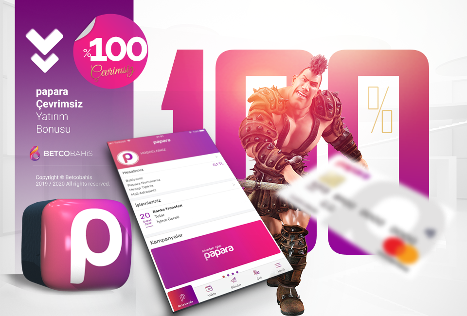 betcobahis %100 papara çevrim şartsız bonus