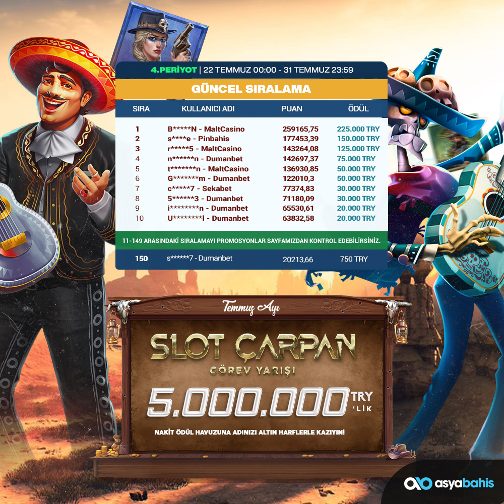 TEMMUZ AYI SLOT ÇARPAN GÖREV YARIŞI TOPLAM ÖDÜL HAVUZU 5.000.000 TRY.jpg
