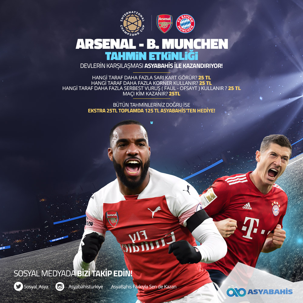 asyabahis arsenal - bayern münih etkinliği